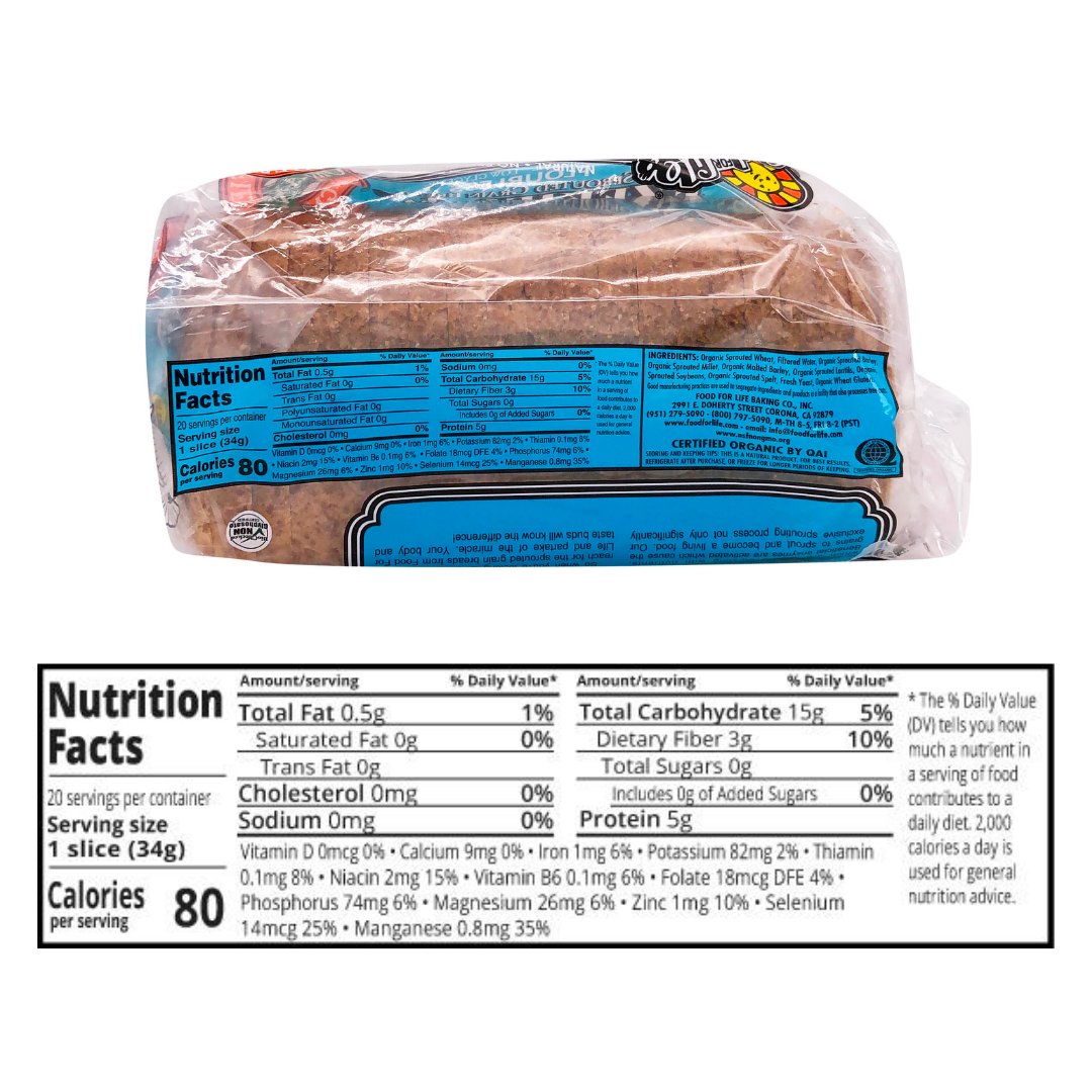 Ezekiel Bread Nutrition Label My Bios