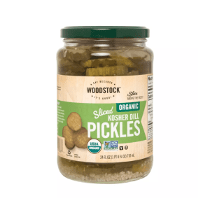Woodstock Organic Sliced Kosher Dill Pickles, 24 oz