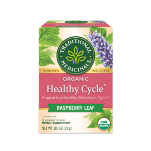 Traditional Medicinals Healthy Cycle Raspberry Leaf Tea, 16 bags